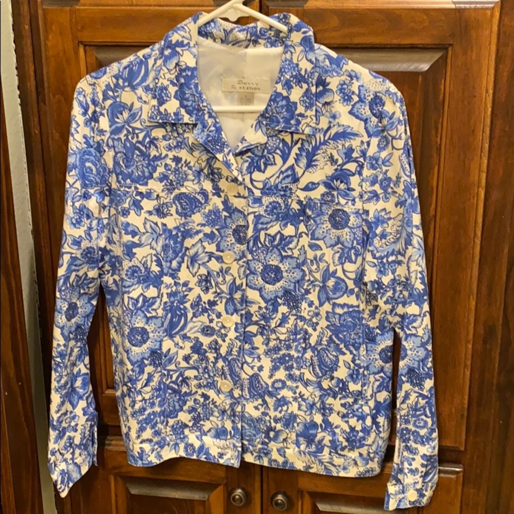 Women’s Linen Floral Print Jacket